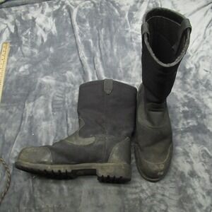 Chippewa Work Boots Men 12 Black Waterproof Steel Toe Log Tall Rugged Heavy Duty